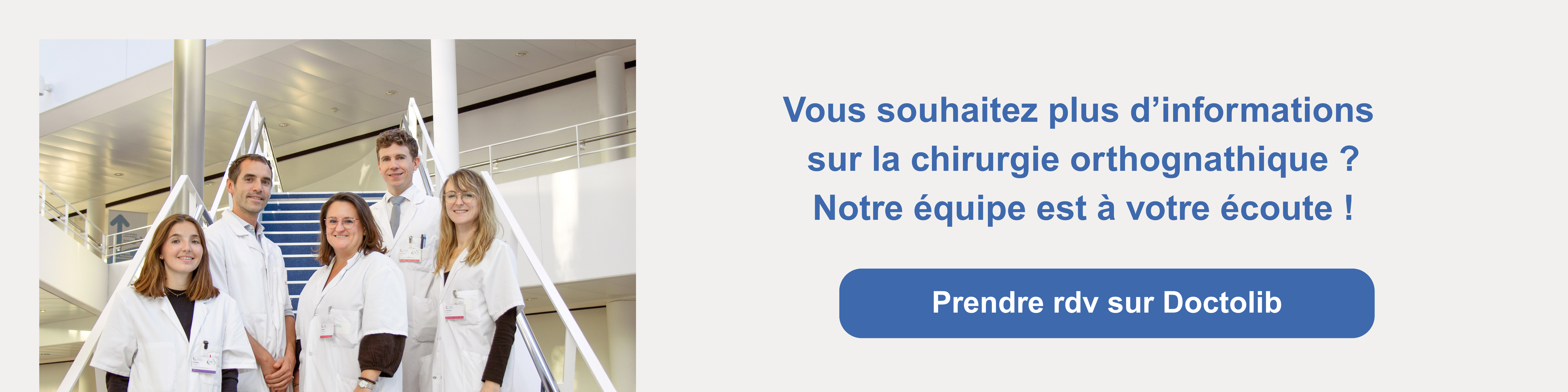 Prendre RDV avec l'équipe de chirurgie maxillo faciale de l'IMM