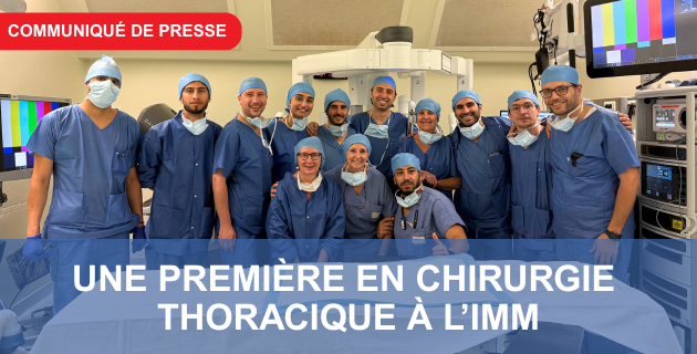 Première à l'IMM - chirurgie robotique thoracique sans intubation